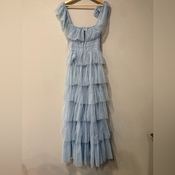 Petal & Pup Dresses & Skirts - Elegant Light Blue Tiered Maxi Dress